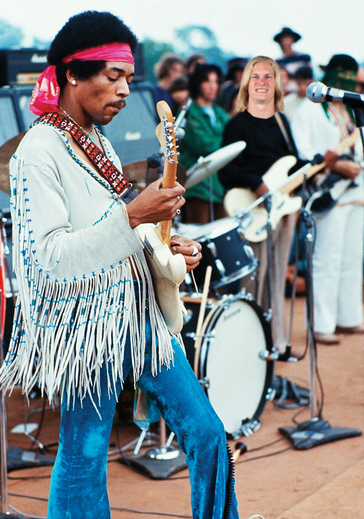 Jimi Hendrix playing